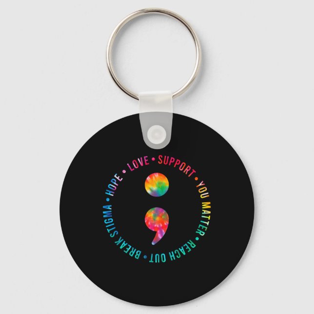 You Problem Semicolon Suicide Prevention Awareness Key Ring (Front)