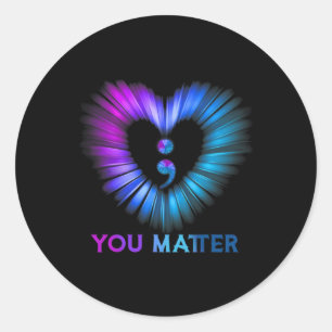 You Problem Suicide Awareness And Prevention Semic Classic Round Sticker