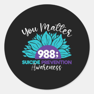 You Problem Suicide Prevention Awareness 1  Classic Round Sticker