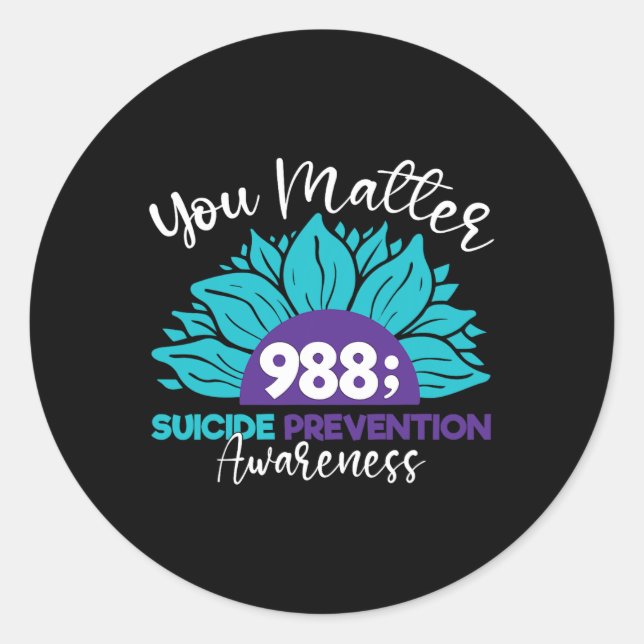 You Problem Suicide Prevention Awareness 1  Classic Round Sticker (Front)