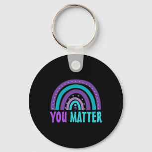You Problem Suicide Prevention Awareness Rainbow S Key Ring