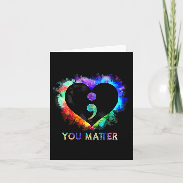 You Problem Suicide Prevention Awareness Semicolon Card (Front)