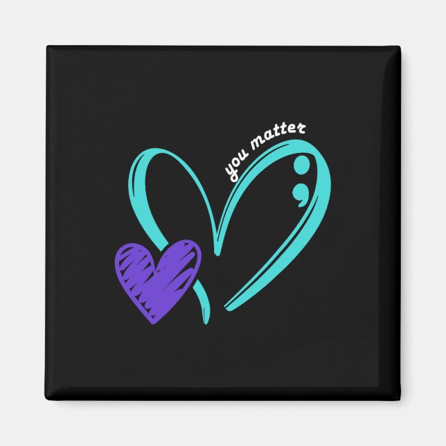 You Problem Suicide Prevention Awareness Teal Purp Magnet (Front)