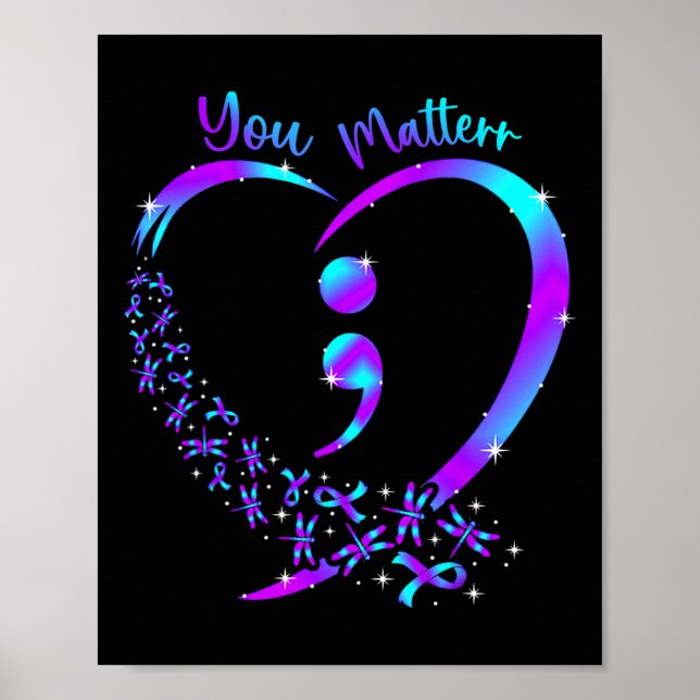 You Problem - Suicide Prevention Teal Purple Aware Poster (Front)