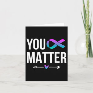 You Problem Suicide Prevention Teal Purple Awarene Card