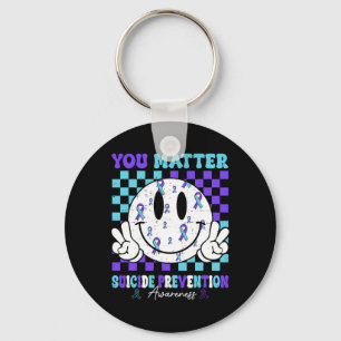 You Problem Teal Purple Ribbon Suicide Prevention  Key Ring