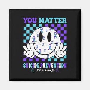 You Problem Teal Purple Ribbon Suicide Prevention Magnet