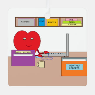 You Put Your Heart into Your Work Metal Tree Decoration