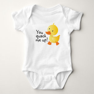 You Quack Me Up Funny Duckling Baby Bodysuit