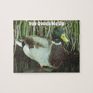 You Quack Me Up Lake Waterfowl Photo Mallard Duck Jigsaw Puzzle