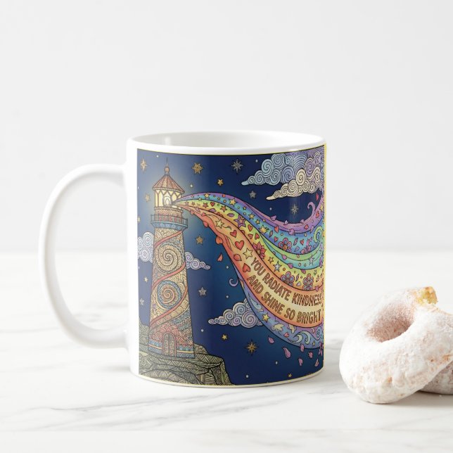 You Radiate Kindness Photo Coffee Mug (With Donut)