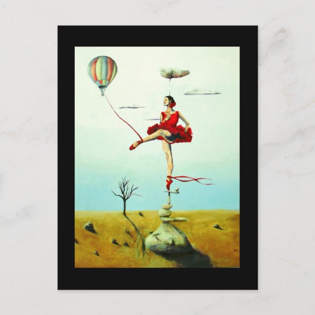 You Raise Me Up Inspirational Ballerina Postcard (Front)