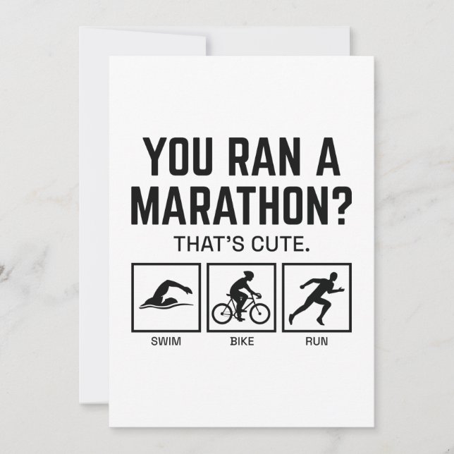You Ran A Marathon Thank You Card (Front)