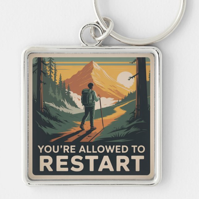 You’re Allowed To Restart Key Ring (Front)