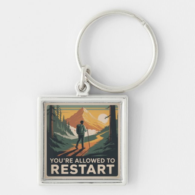 You’re Allowed To Restart Key Ring (Front)