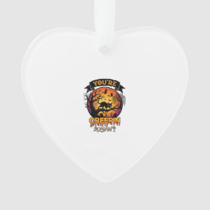 You Re Creepin Meowt Halloween Black Cat Full Moon Ornament