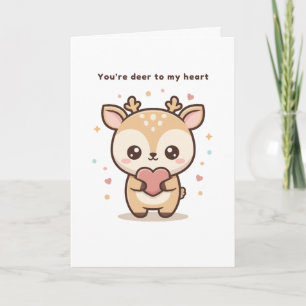 You’re Deer to My Heart Cute Puchi Dōshi Deer Card