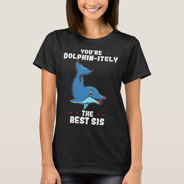 You re Dolphin itely The Best Sis Siblings Day Dol T-Shirt (Front)