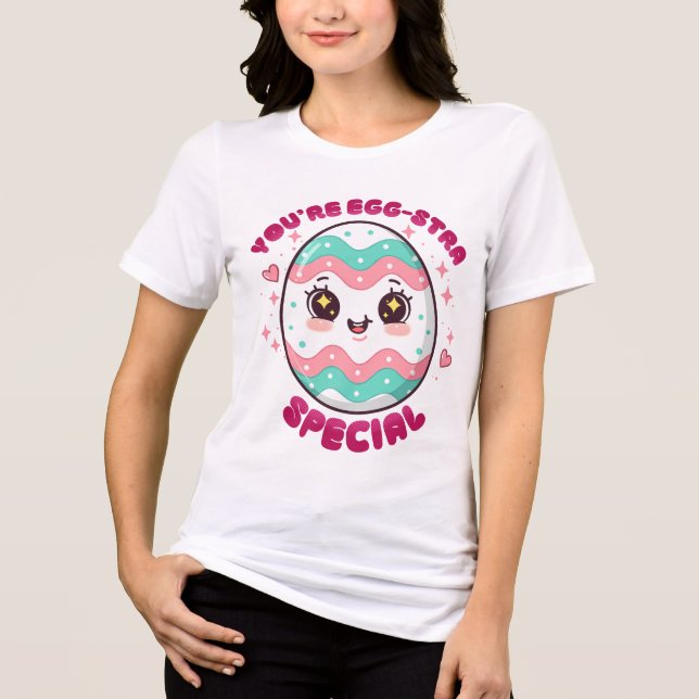You’re Egg-stra Special – Cute Easter Egg Tri-Blend Shirt (Front)