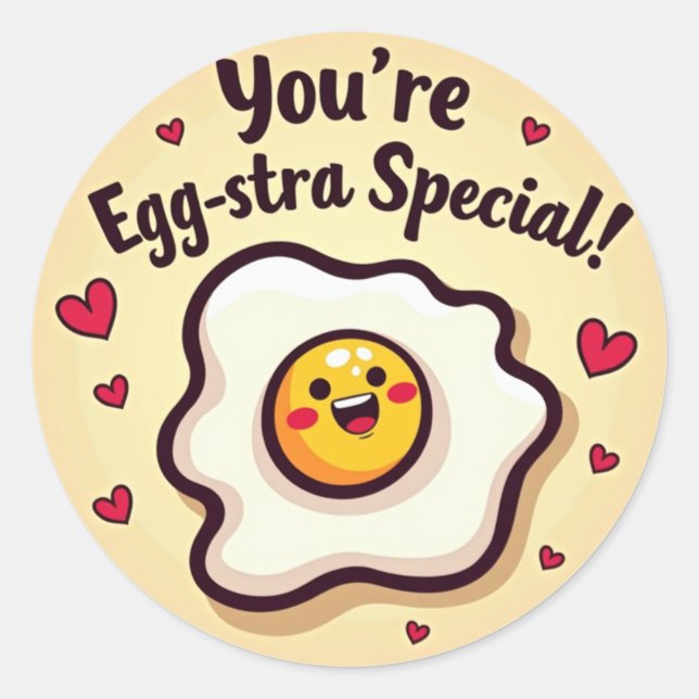 You’re Egg-stra Special! Sunny-Side-Up Egg Sticker (Front)