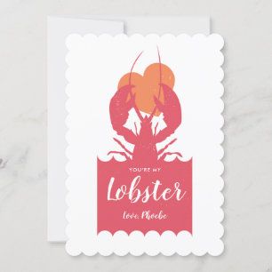 You’re My Lobster Valentine orange Invitation