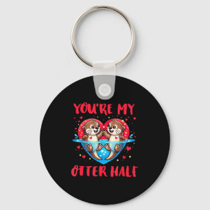 You’re My Otter Half Valentine Funny Love Pun Cute Key Ring