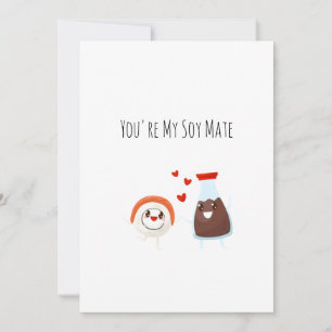 You’re my soul mate - Sushi Funny Food Pun card
