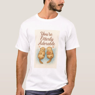 You’re Otterly Adorable – Cute Watercolor Otters T-Shirt