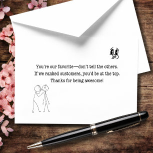 You’re Our Favourite Don’t Tell the Others Thank You Card