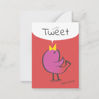 You’re Tweet Valentine Card for Kids | Red Bird