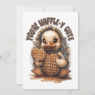You’re Waffle-y Cute" Duckling Invitation