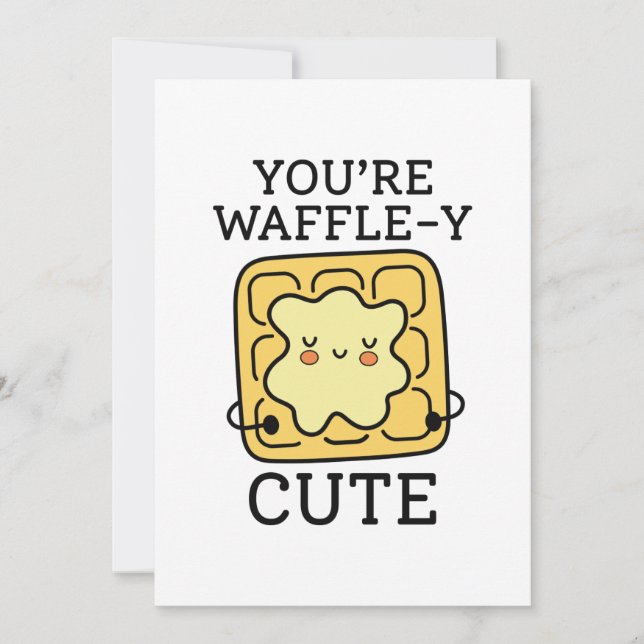 You’re Waffle-Y Cute Thank You Card (Front)