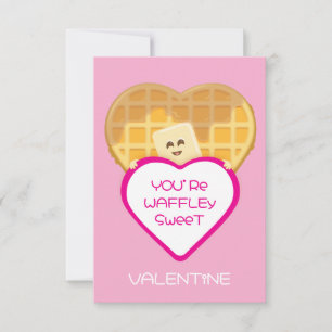 “You’re Waffley Sweet” Kids Valentine Card