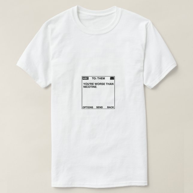 You_re Worse Than Nicotine (White) Sleeveless Top (Design Front)