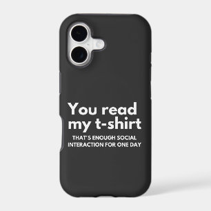 you read my shirt that's almost too much social