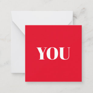 You red white modern typography Valentine's Day Card