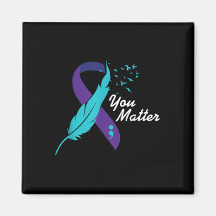 You Ribbon Suicide Awareness Mental Health Magnet