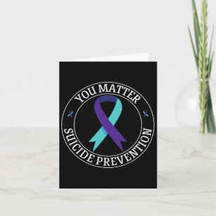 You Ribbon Teal And Purple Suicide Prevention Awar Card