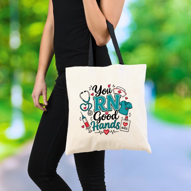 You RN Good Hands Nurse Tote Bag (Creator Uploaded)