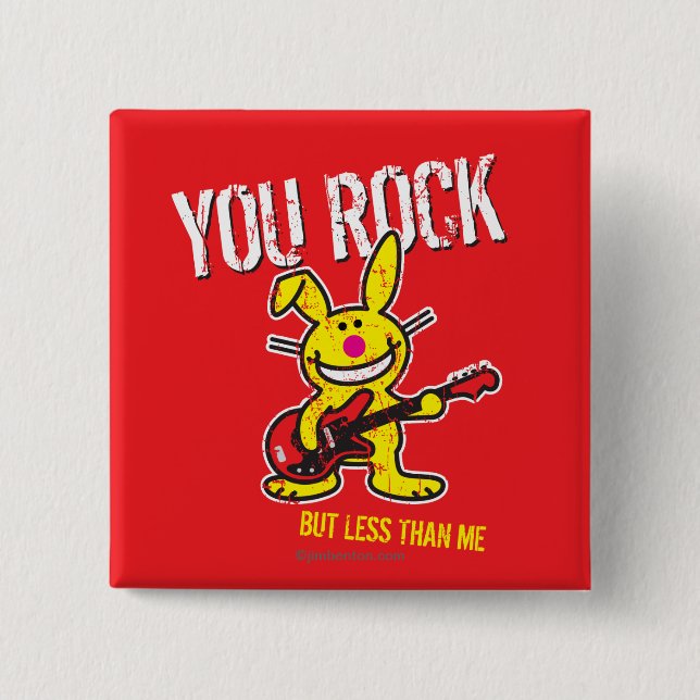 You Rock 15 Cm Square Badge (Front)
