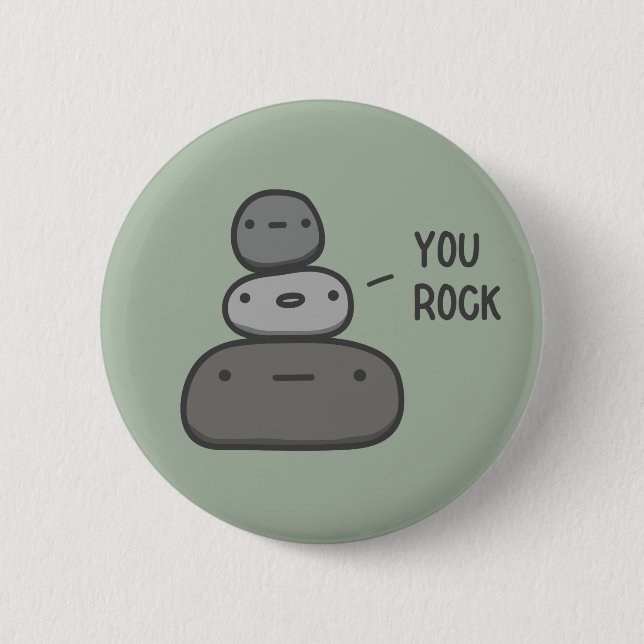 You Rock 6 Cm Round Badge (Front)