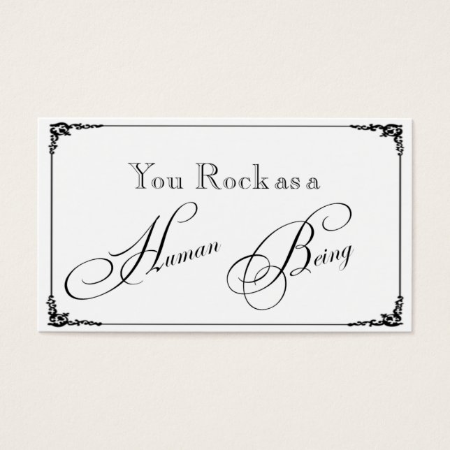 You Rock as a Human Being (Front)