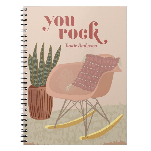 You Rock Boho Rocking Chair Customisable Notebook (Front)