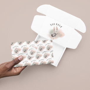 You Rock Bunny Guitar Tissue Paper 