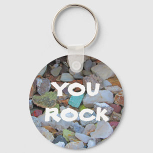 You Rock Colourful Collection Small Stones Photo Key Ring