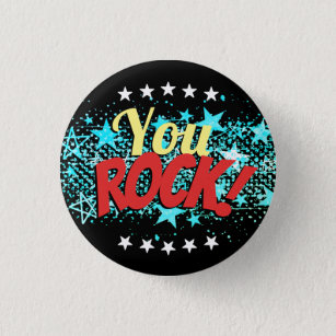 You Rock employee recognition award button