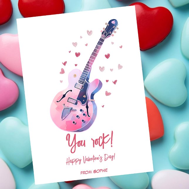 You rock funny Valentine's Day Holiday Card (Creator Uploaded)