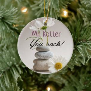 You Rock! Geology Science Teacher Christmas Gift Ceramic Ornament