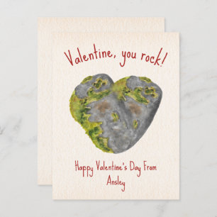 You Rock Heart Kids Classroom Valentine  Postcard