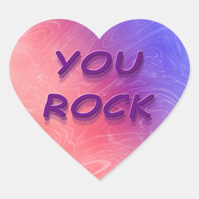 You Rock Heart Sticker (Front)